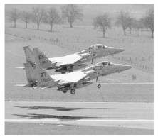 F-15s lifting off at Bitburg. Credit: USAF