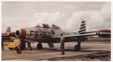 F-84E of the 22nd FBS. Credit: Campbell Archives